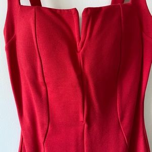 Red bodycon dress